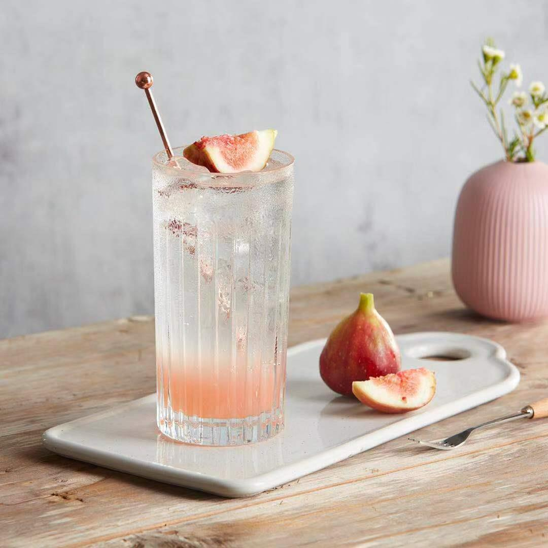 Pink Lychee fruit juice with FIG fruit vinegar drink